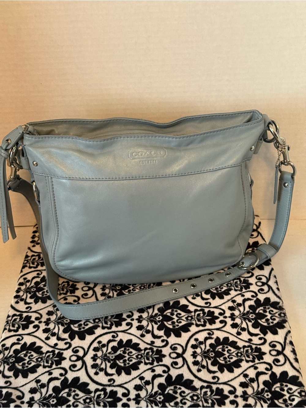 Coach Zoe Leather hobo bag Baby Blue - Picture 2 of 13